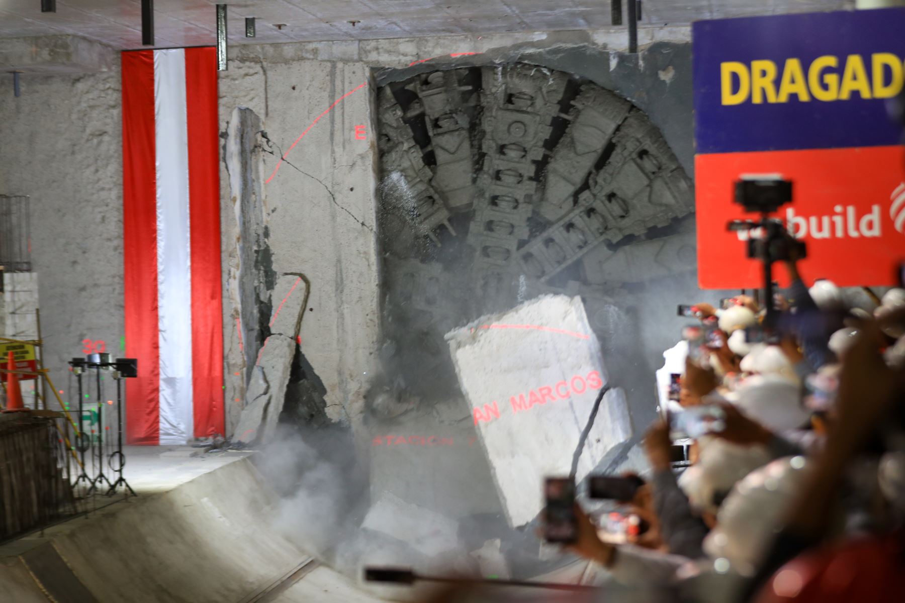 Tuneladora “Delia” alcanza la estación Universidad San Marcos en la Línea 2 del Metro de Lima